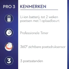 Oral-B Pro 3 3000 Sensitive Clean schwarz + Aufsteckbürste