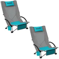Skandika Campingstuhl 2er Set Blau/Grau