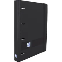 Oxford Live & Go Ordner mit 4 Ringen A4+ Schwarz 2 St.