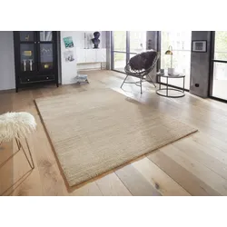 Teppich »Loos«, rechteckig, 14 mm Höhe, Kurzflor, Weich, Uni, Modern, Scandi-Look, Wohnzimmer, Schlafzimmer, 19664764-4 beige 14 mm
