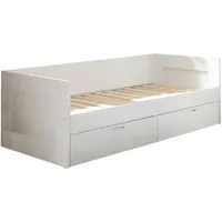 Die Möbelfundgrube Boxxx Ausziehbett, Weiß, 90 x 200 cm, mit Schubkästen,nicht verstellbar, Kinder- - Jugendzimmer, Kindermöbel, Kinderbetten, Ausziehbetten