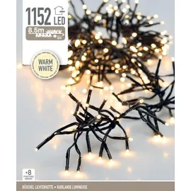 ECD Germany LED Cluster Lichterkette 8,5m 1152 LEDs Warmweiß Timer 8Modi