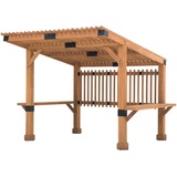 Sunjoy Xxxl Pergola - 309.6x239-256.4x274.5 cm