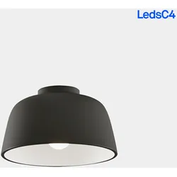 LEDS C4 Design Deckenleuchte MISO, IP20, Ø 28.5 cm, E27, Stahl, schwarz / innen weiß LEDS-15-8330-05-14
