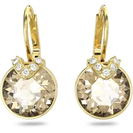 Swarovski Bella V Drop-Ohrhänger, Rundschliff, goldfarben, Goldlegierungsschicht | OS
