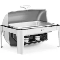 Royal Catering Chafing Dish GN 1/1 8,5 L 2 Brennstoffzellen Rolltop