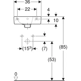 Geberit Renova Plan Handwaschbecken 36 x 25 cm (500382)