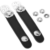 Sharplace Schwarze Akkordeon Balgbänder mit Metallverlängerungsfolie für Akkordeon, Mittenabstand 8,6 cm