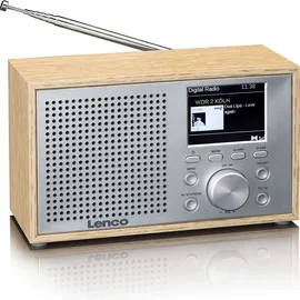 Lenco DAR-017WH - Kompaktes und stilvolles DAB+/FM-Radio mit Bluetooth Tischradio