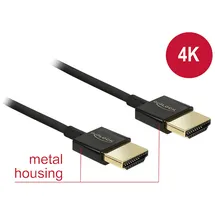 DeLock HDMI Anschlusskabel HDMI-A Stecker HDMI-A Stecker 0,25 m Schwarz