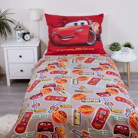 Jerry Fabrics Cars Baumwolle Rot 140 x 200 cm + 70 x 90 cm