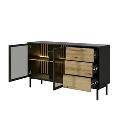 Möbel Kraft Sideboard ¦ schwarz ¦ Maße (cm): B: 149,9 H: 84,8