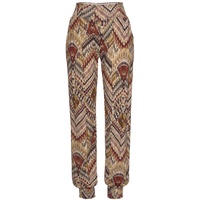 LASCANA Jerseyhose, Damen braun-bedruckt Gr.34