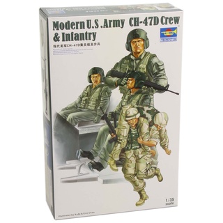 Trumpeter 00415 Modellbausatz Modern U.S. Army CH-47D Crew & Infantry, Mittel