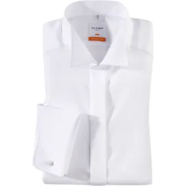 Olymp Langarmhemd Modern Fit Weiß 43