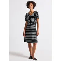 STREET ONE Jerseykleid Shirtkleid Gestreift Schwarz 38