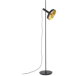 Whizz Stehleuchte Schirm schwarz gold verstellbar 1xE27