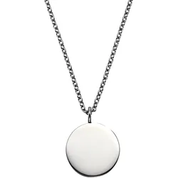 Kette mit Anhänger FIRETTI "Schmuck Geschenk Halskette mit deinem Namen", silber (edelstahlfarben), Halsketten, Edelstahl, L: 45cm, mit Zirkonia (synth.)