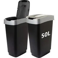 livinja Duo Abfalleimer 50 l Schwarz