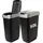 livinja Duo Abfalleimer 50 l Schwarz