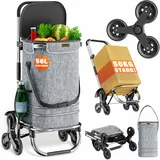 monzana 3in1 Einkaufstrolley grau 0,44 m