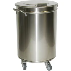 Gastro-Mülleimer aus Edelstahl 75 Liter
