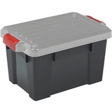 Iris Ohyama DIY SK-450 Aufbewahrungsbox 50,0 l schwarz, grau, rot 38,5 x 59,0 x 31,8 cm