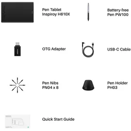 Huion H610X (5080 lpi), Grafiktablett,