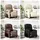 Massagesessel Elektrisch Kunstleder 144,5 x 82 x 0 cm Cappuccino-Braun mit Liegefunktion