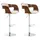 CLP Barhocker Kingston Stoff walnuss/creme 2er Set