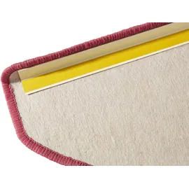 HANSE HOME »Fancy«, halbrund, 7 mm Höhe, 15 Stück, Treppenmatten, Selbstklebend, Stufenteppich, Treppenstufen pink ca. 23x65cm
