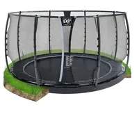 EXIT TOYS Dynamic ebenerdiges Trampolin 427 cm inkl. Sicherheitsnetz schwarz