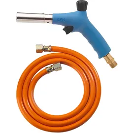 CFH Profi Man PZ 2000 - Leistungsstarkes Handlötgerät mit Piezozündung, Lötbrenner, Gas Lötkolben inkl. 1,5 m Gasschlauch 3/8" und drehbarem Sicherheitsanschluss 3/8"