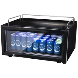 Gastro-Cool - Glastürkühlschrank - klein und flach - Theke - Bar - schwarz - GCGD15