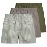 JACK & JONES Milano Boxershorts taupe / oliv / dunkelgrün XL 3er Pack