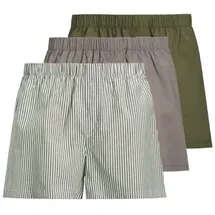 JACK & JONES Milano Boxershorts taupe / oliv / dunkelgrün XL 3er Pack