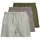 JACK & JONES Milano Boxershorts taupe / oliv / dunkelgrün XL 3er Pack