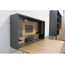 Hammerbacher Wandschreibtisch VWO12/Asteiche/Graphit