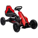 Homcom Gokart, Kinderfahrzeug mit verstellbarem Sitz, Tretfahrzeug, Rot