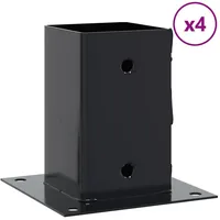 vidaXL Pfostenträger Quadrat 4 Stk. 91x91 mm Pulverbeschichteter Stahl