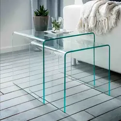 Couchtisch PAROLI, transparent (transparent, transparent, transparent), B:42cm H:42cm T:42cm, Tische, Couchtisch Glas-Couchtisch