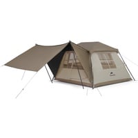 Naturehike Camping Zelt 2-4 Personen Pop Up Zelt Familie Kuppelzelt Wasserdicht Wurfzelt Einfach Aufzustellen Automatikzelt für Camping Wandern Outdoor