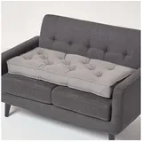 Homescapes Sitzkissen 100 x 48 cm grau 1 St.