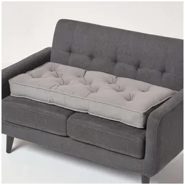 Homescapes Sitzkissen 100 x 48 cm grau 1 St.