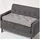Homescapes Sitzkissen 100 x 48 cm grau 1 St.