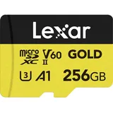 Lexar Gold MicroSDXC UHS-II, U3, V60 Professional Speicherkarte 256 GB