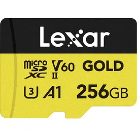 Lexar Gold MicroSDXC, UHS-II, U3, V60 Professional Speicherkarte 256 GB