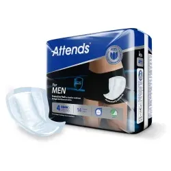 Attends for men Inkontinenzeinlagen 205969 , 1 Packung = 14 Einlagen, Stärke 4