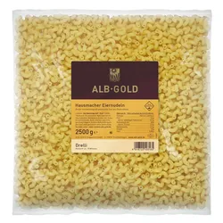 ALB-GOLD Hausmacher Eiernudeln Drelli 10kg (4 Beutel á 2,5kg)