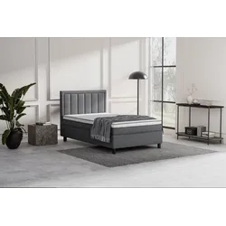 Boxbett "Serenity", grau (anthrazit), B:123cm L:210cm, ATLANTIC HOME COLLECTION, Komplettbetten, wahlweise mit Matratze